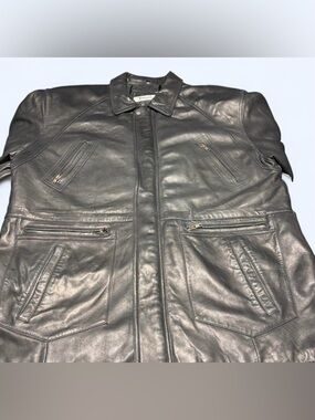 Classic Black Leather Men's Jacket - Brand: Viaggio